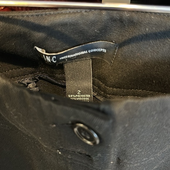 INC International Concepts black 4 pocket trousers size 2 - Picture 2 of 3